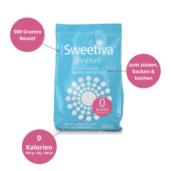 Sweetiva Erythrit 500g - zum Süßen, Backen und Kochen